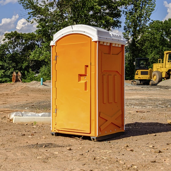 how often are the portable restrooms cleaned and serviced during a rental period in Lumberport WV